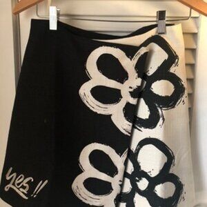 Desigual Mini-skirt - Size 8 - black and white mini-skirt